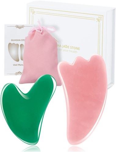 2 pakuotės Gua Sha veido įrankio kūno masažo kalėdinė dovana