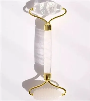 Du didelės galvos skaidraus kvarco nefrito ritinėlis