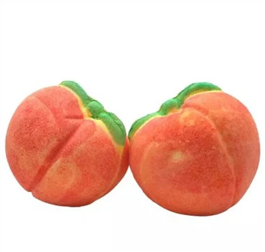 Natūralūs ingredientų persikų burbulinės vonios bombos