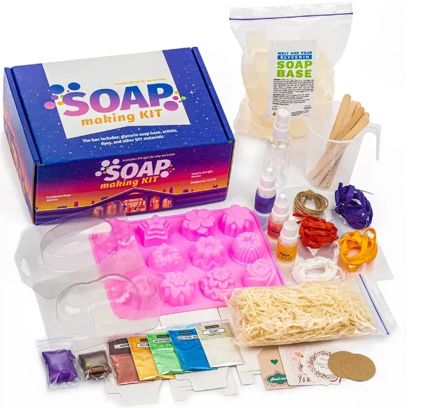 Muilo gaminimo rinkinys su visais muilo gamybos reikmenimis